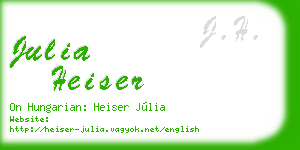 julia heiser business card